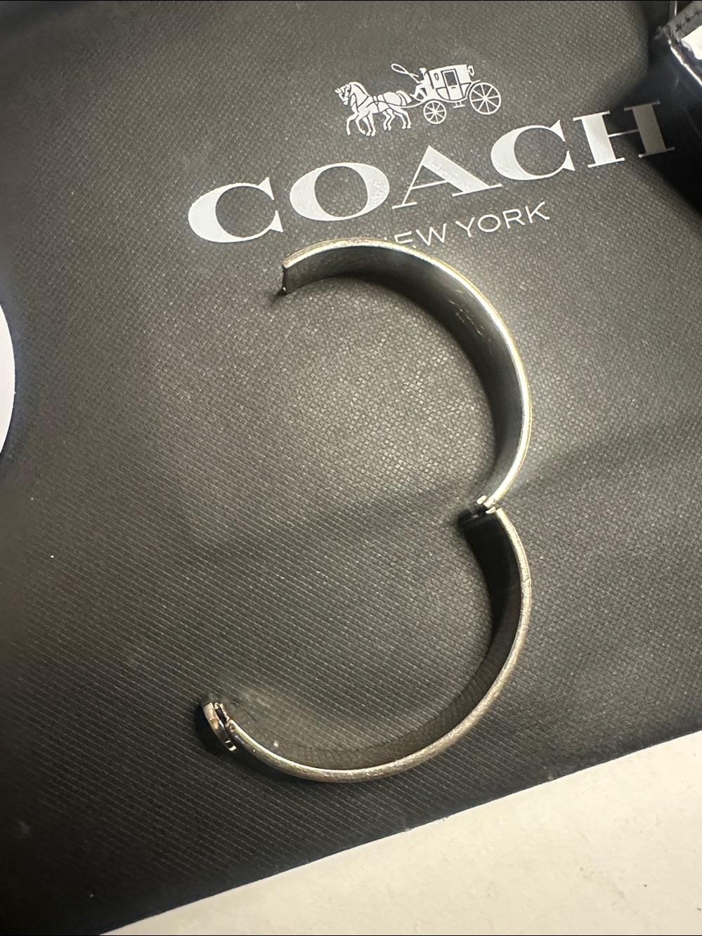 Coach Pink Signature Pattern Cuff Bracelet - Picture 4 of 8